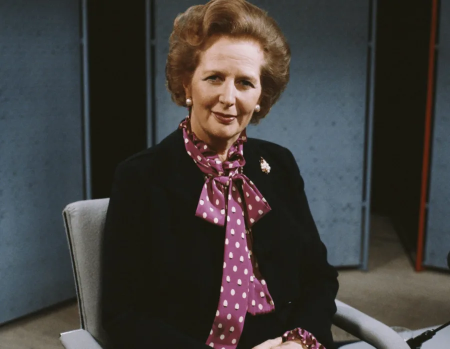 Η Margaret Thatcher σε στούντιο.