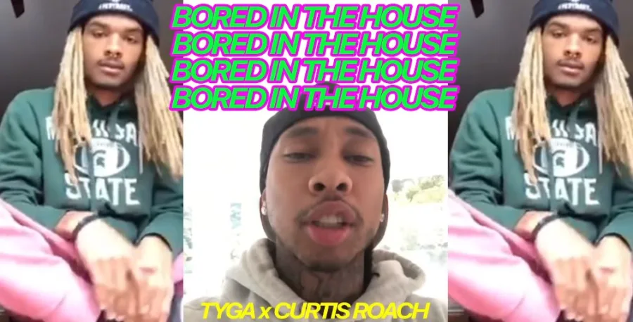Ο Tyga και ο Curtis Roach σε στιγμιότυπο από το βίντεο Bored In The House.