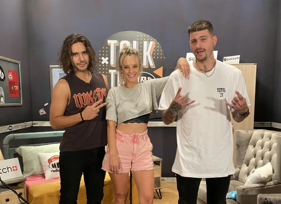 Ο Άρις Πετράκης, η Ilenia Williams και ο Steve Milatos στο πλατό της εκπομπής Talk To Mad.