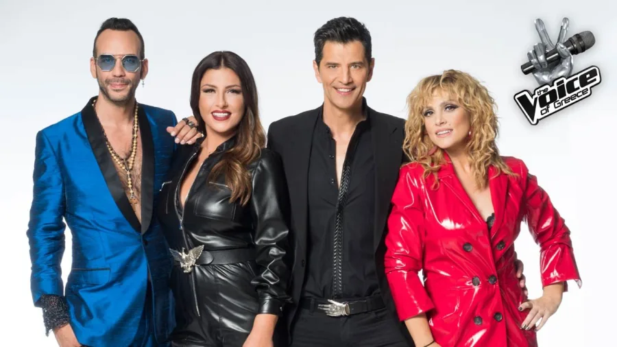 Οι κριτές του The Voice of Greece σε προωθητική φωτογραφία.