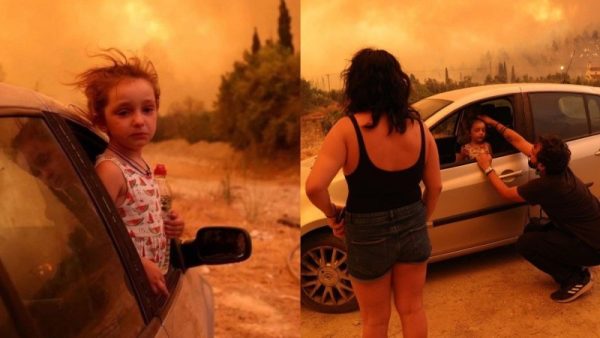 Φωτιές στην Εύβοια: Η φωτογραφία της μικρής Βαλεντίνας που έγινε viral
