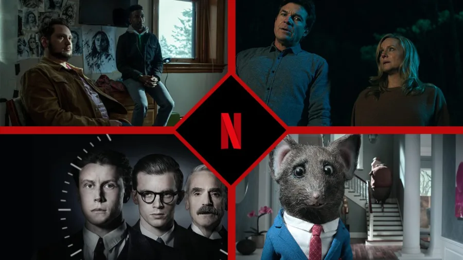 Κολάζ με σκηνές από σειρές του Netflix για τον Ιανουάριο.