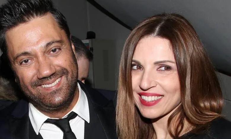 Ο Γιώργος Θεοφάνους και η Ευρυδίκη σε κοινή τους εμφάνιση.