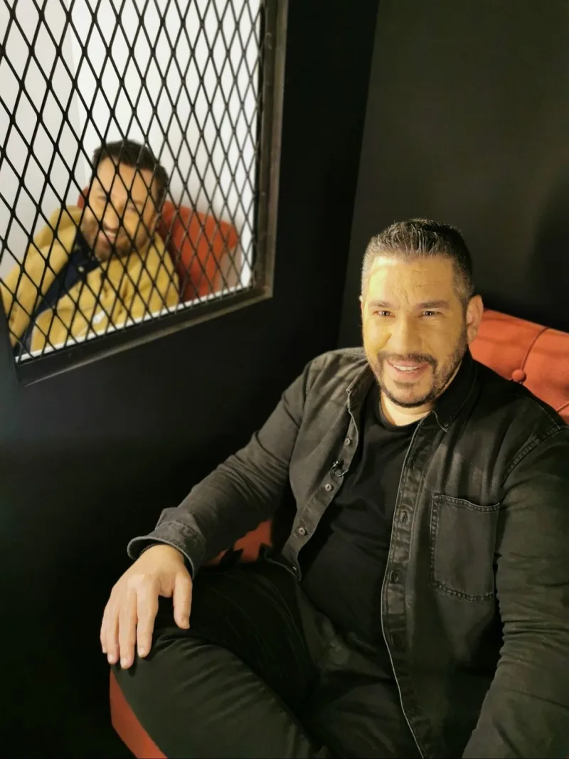 Ο Θέμης Γεωργαντάς και ο Χάρης Λεμπιδάκης στο πλατό της εκπομπής After Dark.
