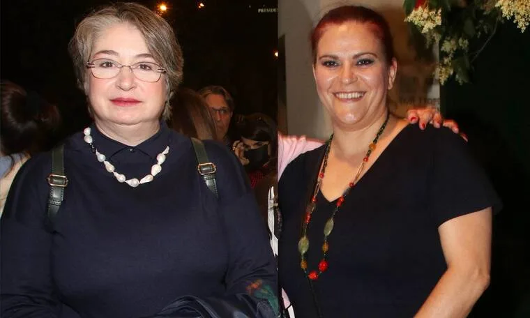 Η Ντίνα Μιχαηλίδου και η Γιάννα Ζιάννη σε κολλάζ φωτογραφιών.