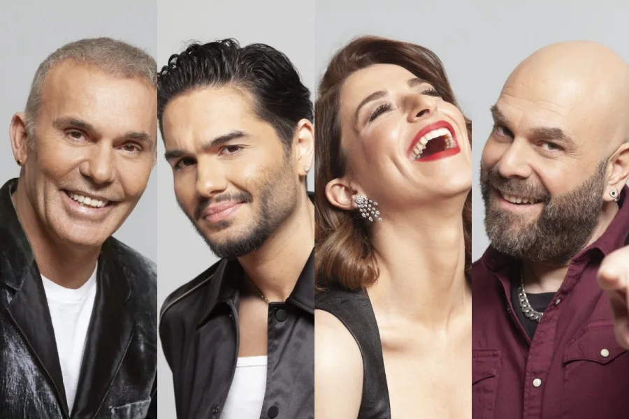 Οι κριτές του X Factor σε κολάζ φωτογραφιών.