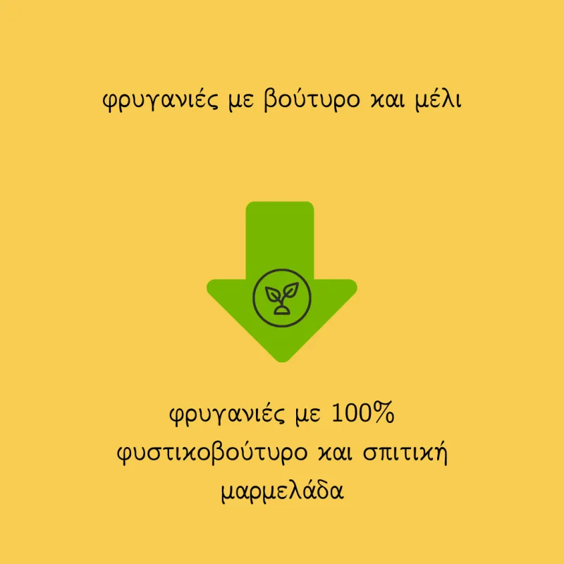 Γραφικό με κείμενο για τη μετάβαση σε vegan διατροφή και πράσινο βέλος με εικονίδιο φυτού.