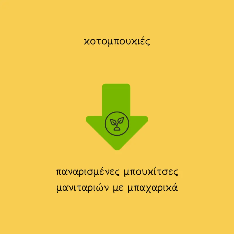 Γραφικό με κείμενο για vegan διατροφή και πράσινο βέλος.