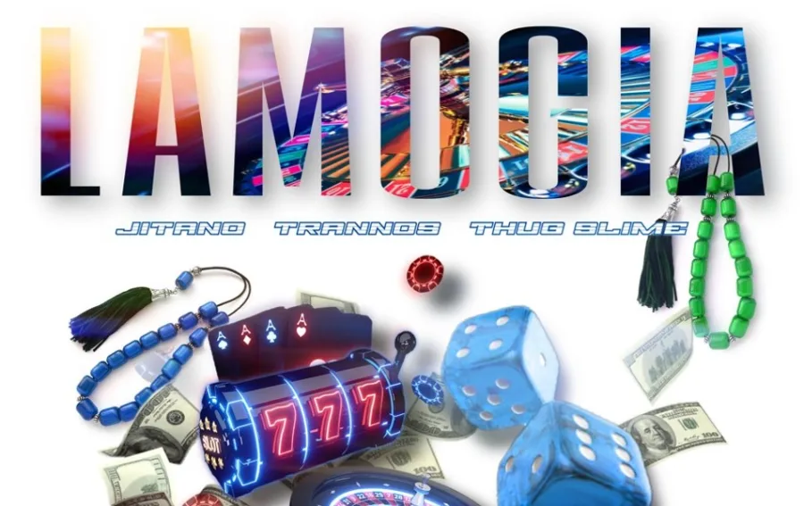 Artwork για το τραγούδι Lamogia των Jitano, Trannos και Thug Slime με θέμα το καζίνο.