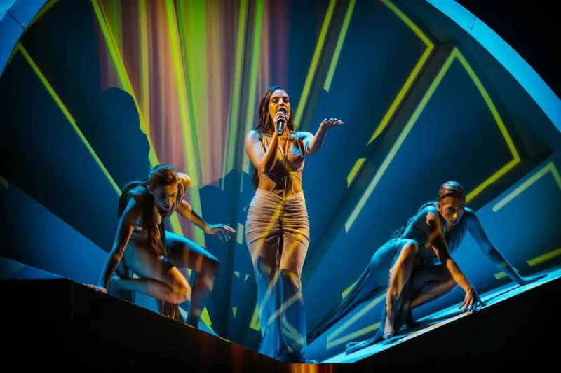 Η Αμάντα Γεωργιάδη στη σκηνή της Eurovision 2022