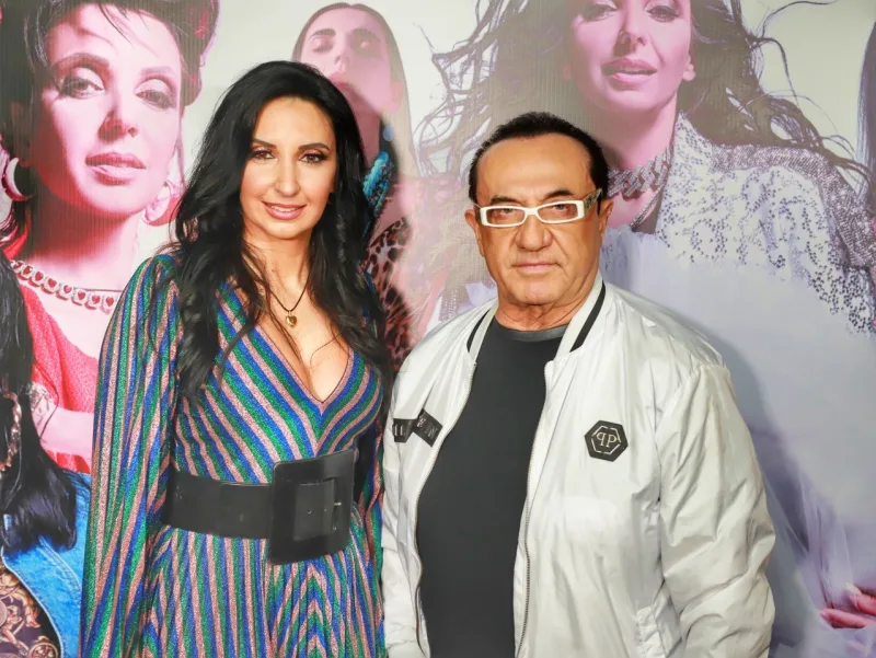 Η Evgenia και ο Λευτέρης Πανταζής σε εκδήλωση.