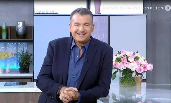 Ο Γιώργος Λιάγκας στο πλατό της εκπομπής Το Πρωινό.