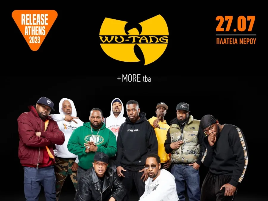 Οι Wu-Tang Clan σε προωθητική φωτογραφία για το Release Athens 2023.