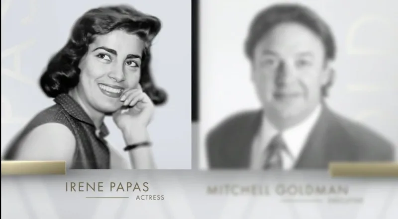 Η Ειρήνη Παπά και ο Mitchell Goldman σε αφιέρωμα In Memoriam των βραβείων Όσκαρ.