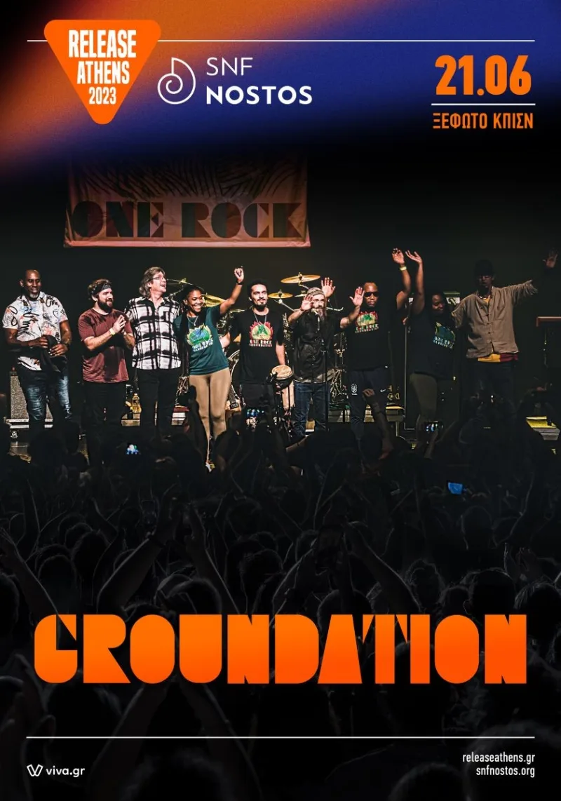 Το συγκρότημα Groundation στη σκηνή του Release Athens 2023.