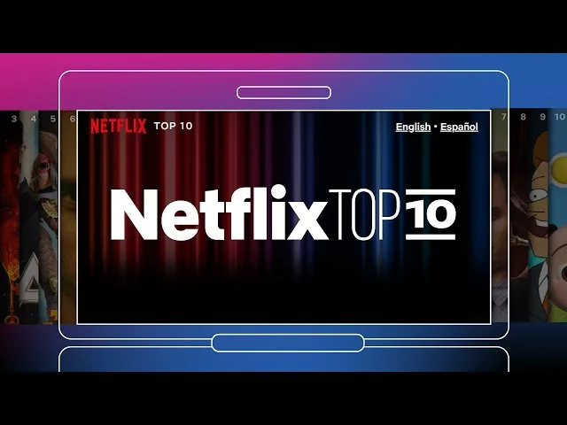 Λογότυπο Netflix Top 10 σε ψηφιακό πλαίσιο