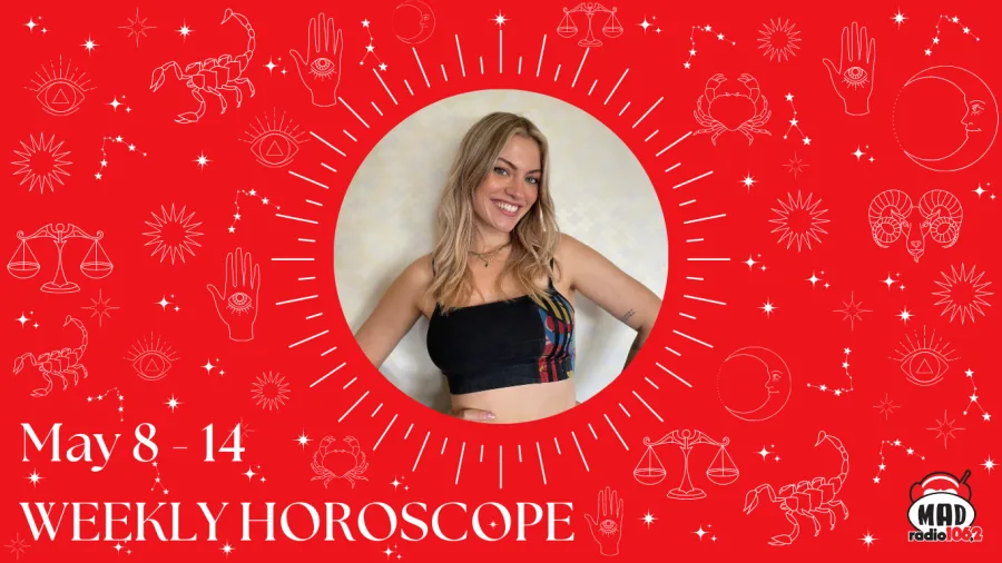 Η Γεωργία Κουτσοκώστα σε γραφικό για το Weekly Horoscope του Mad Radio 106.2.