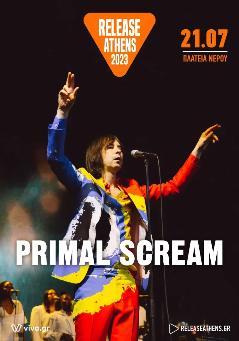 Ο Bobby Gillespie των Primal Scream στη σκηνή του Release Athens 2023.