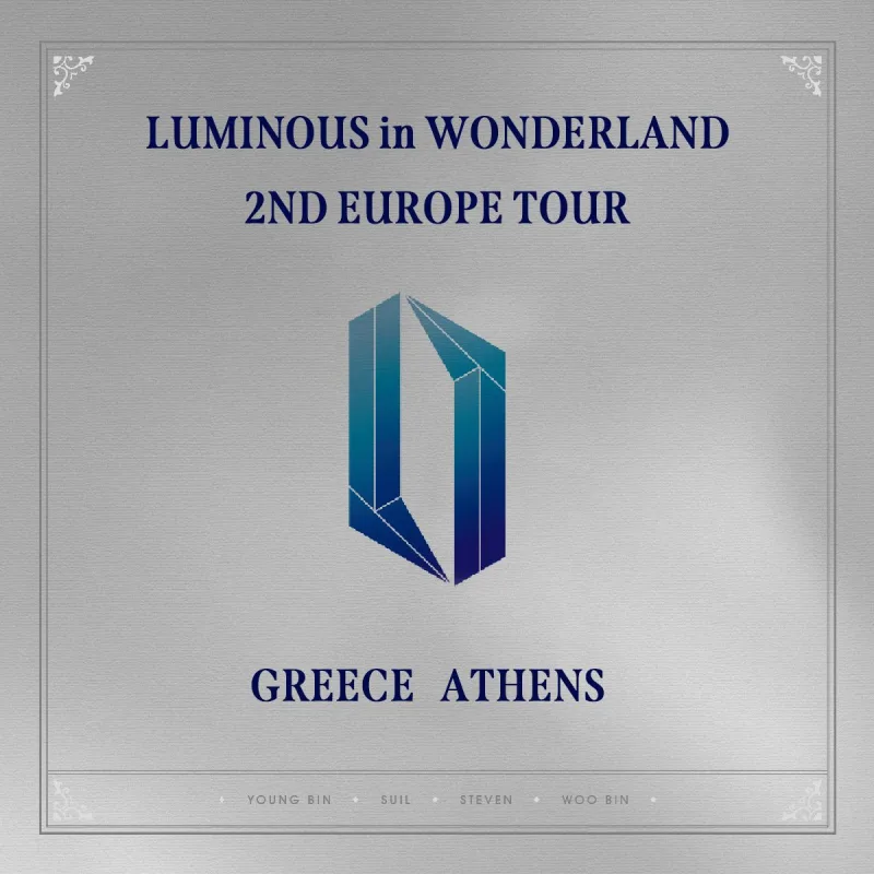 Αφίσα για τη συναυλία των LUMINOUS στην Αθήνα.