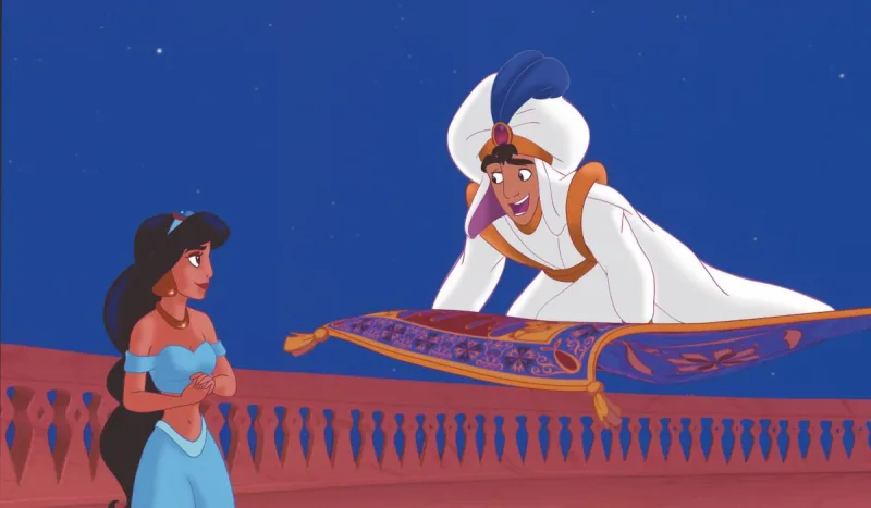 Σκηνή από την ταινία κινουμένων σχεδίων Aladdin της Disney.