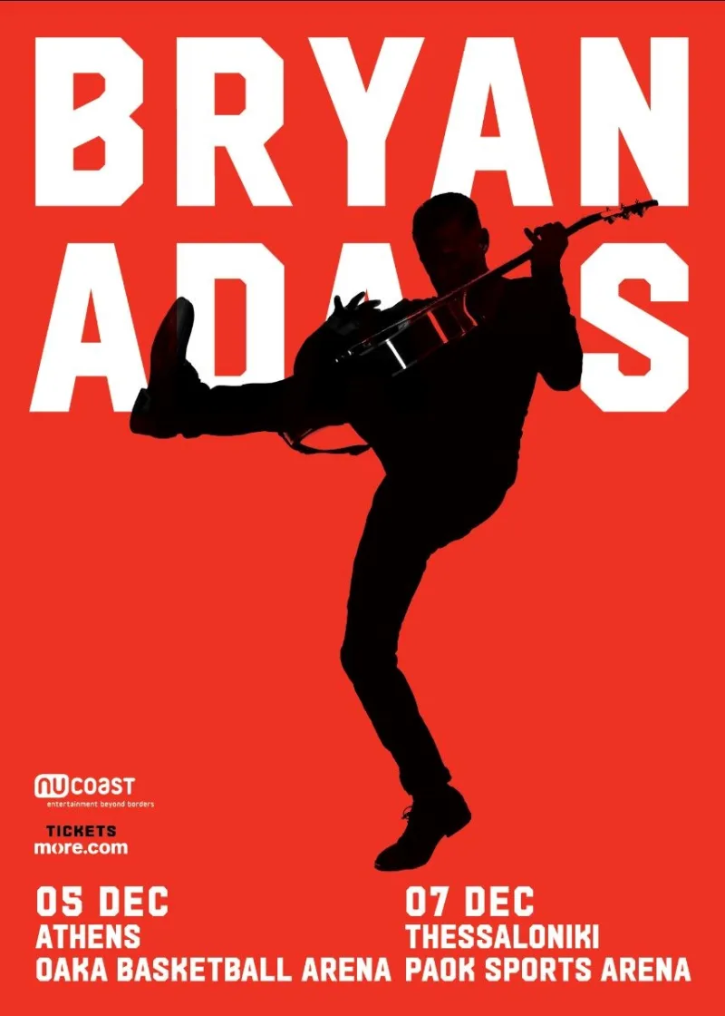 Αφίσα της περιοδείας So Happy It Hurts του Bryan Adams στην Ελλάδα.