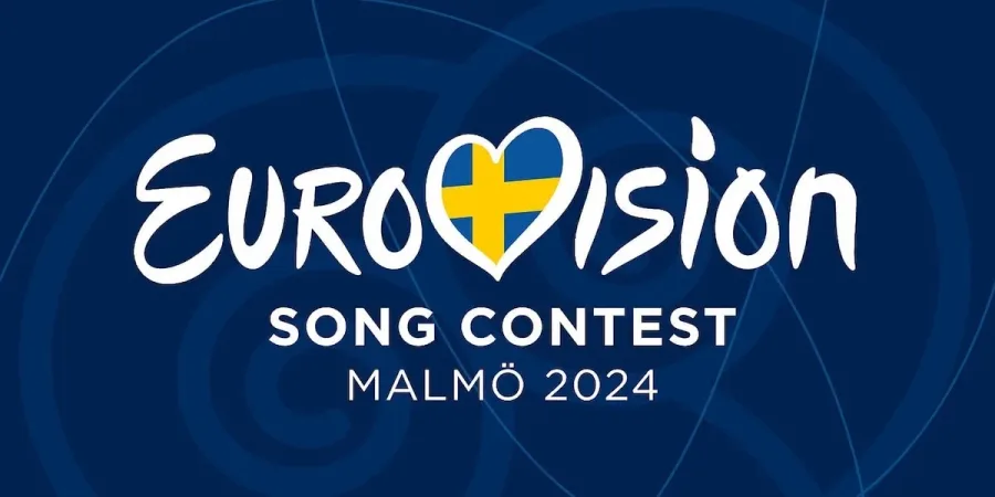Το επίσημο λογότυπο της Eurovision 2024 στο Μάλμε της Σουηδίας.