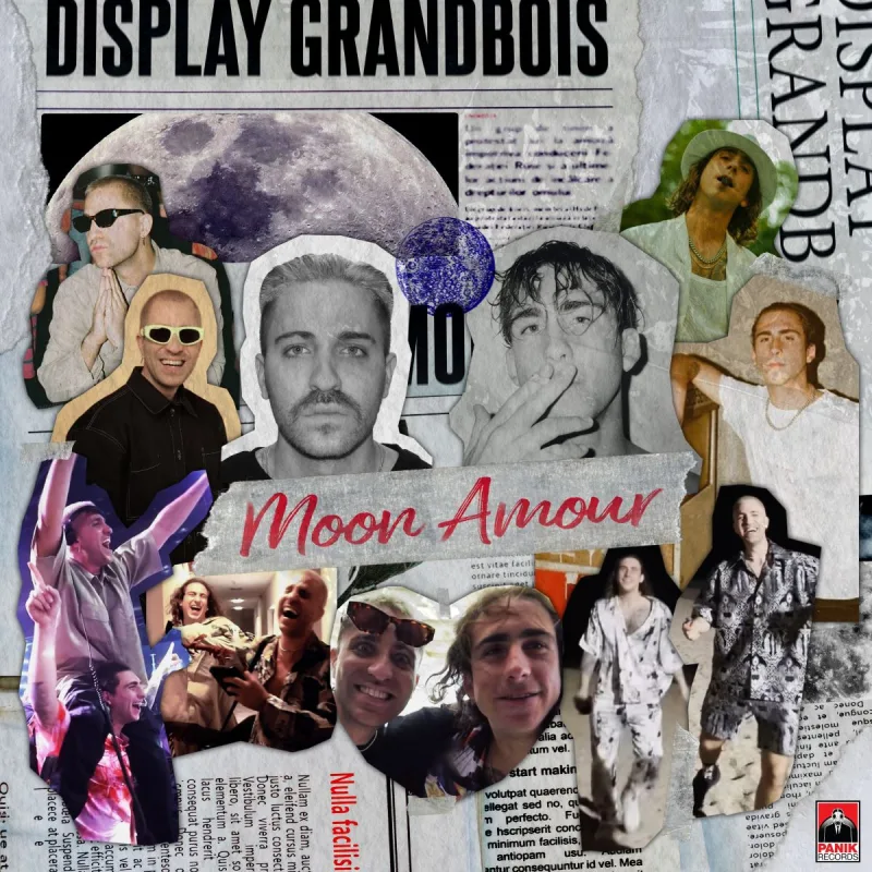Κολάζ φωτογραφιών του Display για το άλμπουμ Moon Amour.