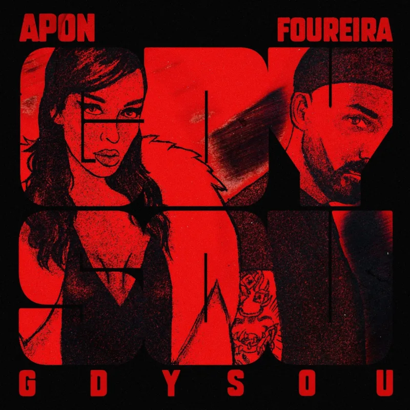 Εξώφυλλο του single «Γδύσου» με τον Apon και την Ελένη Φουρέιρα.