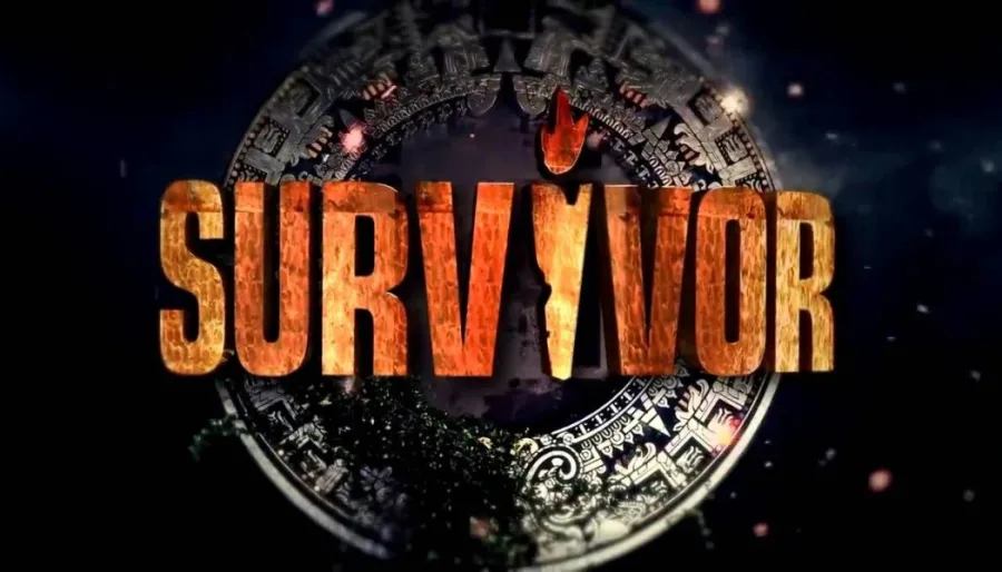 Το λογότυπο του Survivor σε φόντο με αρχαίο δίσκο