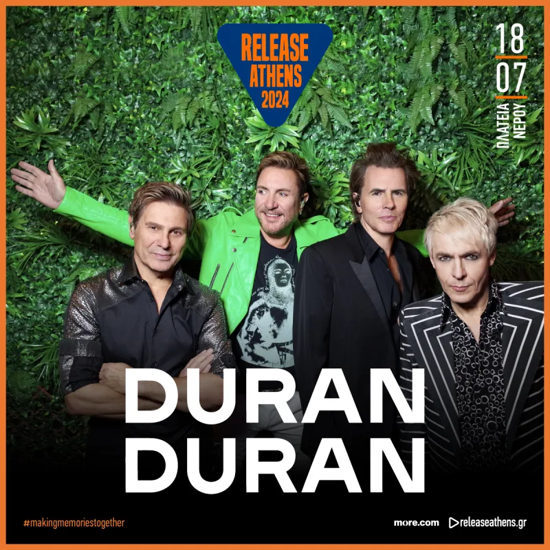 Οι Duran Duran σε προωθητική φωτογραφία για το Release Athens 2024.