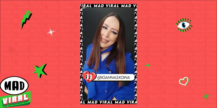 Η Ιωάννα Σχοινά σε γραφικό πλαίσιο Mad Viral.