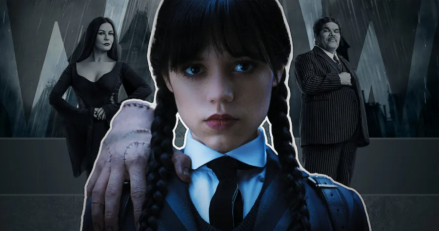 Η Wednesday Addams με την οικογένειά της και το Thing.