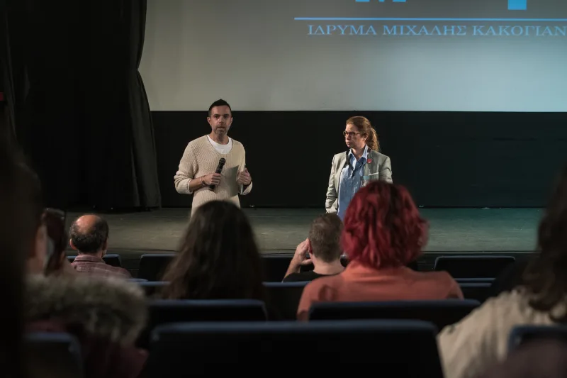 Ομιλητές στη σκηνή του 2ου Διεθνούς Φεστιβάλ Ανεξάρτητου Κινηματογράφου της Αθήνας KINO ATHENS.