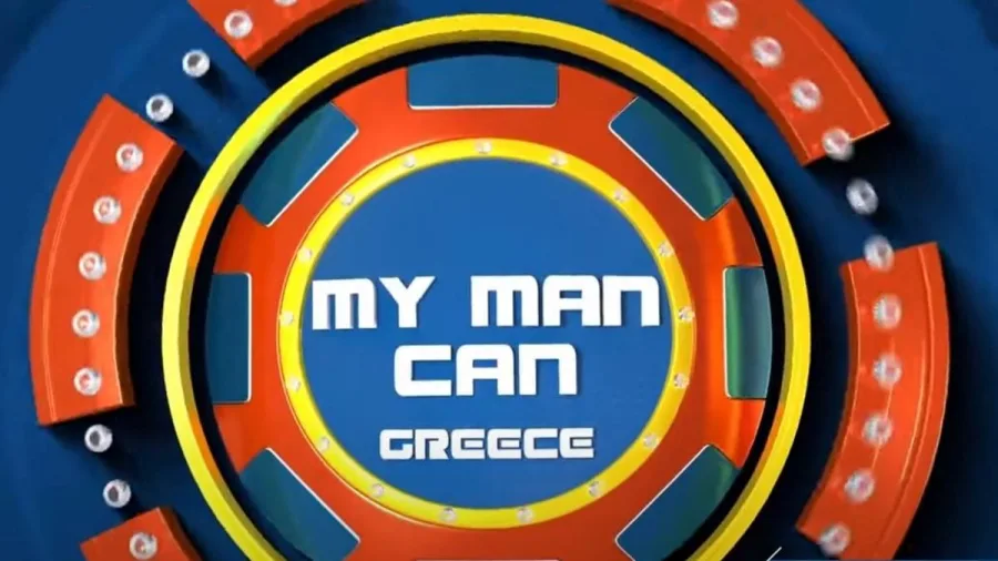 Το λογότυπο του τηλεπαιχνιδιού My Man Can Greece.