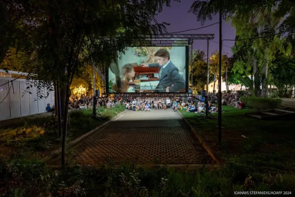 Υπαίθρια προβολή ταινίας στο 14ο Athens Open Air Film Festival.
