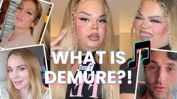 Κολάζ με πρόσωπα από το TikTok trend 'Very demure, very mindful'.