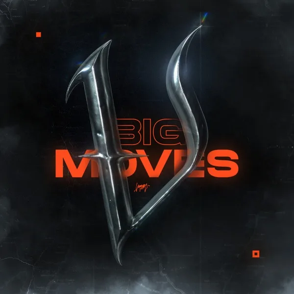 Εξώφυλλο του single BIG MOVES VOL.5 του VLOSPA με ένα μεταλλικό γράμμα V σε σκούρο φόντο.