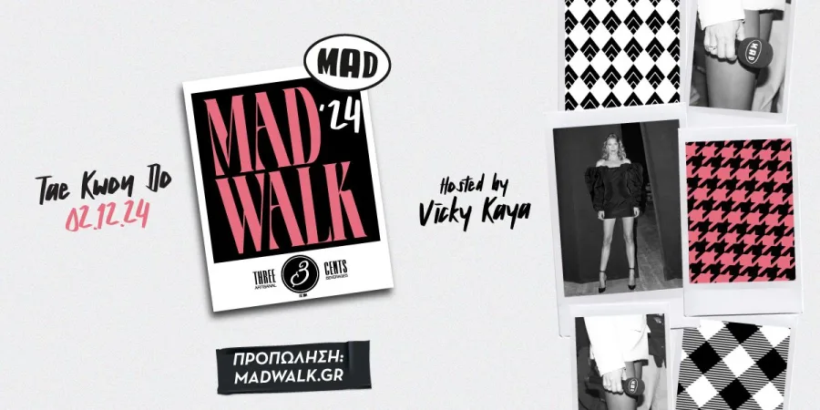 Αφίσα για το MadWalk 2024 by Three Cents με την Βίκυ Καγιά.