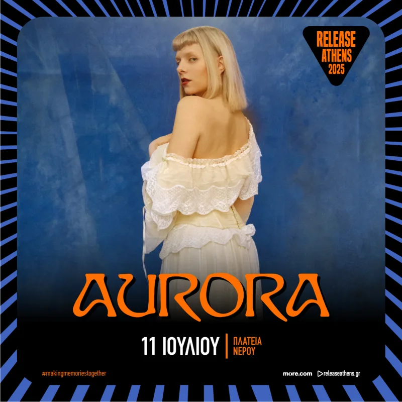 Η AURORA σε αφίσα για το Release Athens 2025.