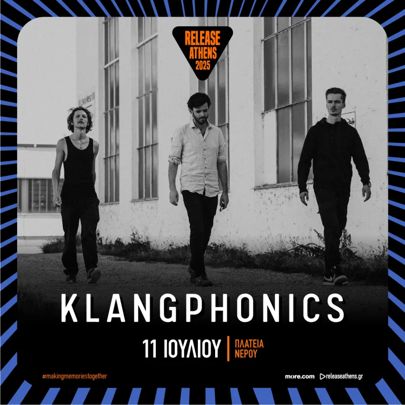 Το συγκρότημα Klangphonics σε ασπρόμαυρη φωτογραφία για το Release Athens 2025.