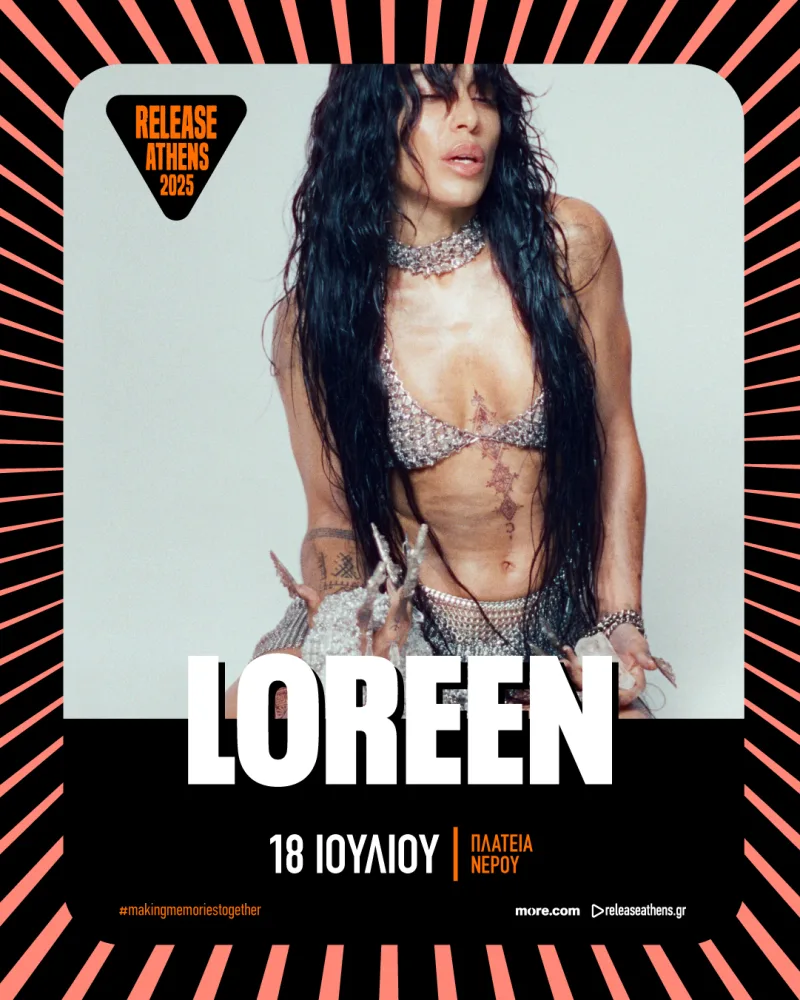 Η Loreen σε αφίσα για το Release Athens 2025.