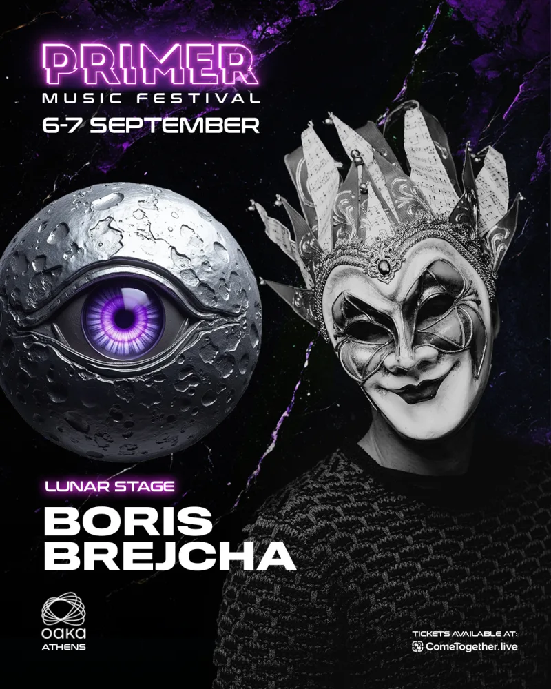 Αφίσα του Primer Music Festival με τον Boris Brejcha.