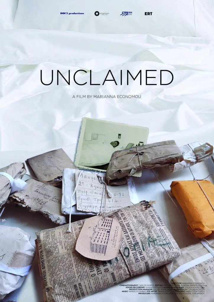 Αφίσα του ντοκιμαντέρ Unclaimed της Μαριάννας Οικονόμου.