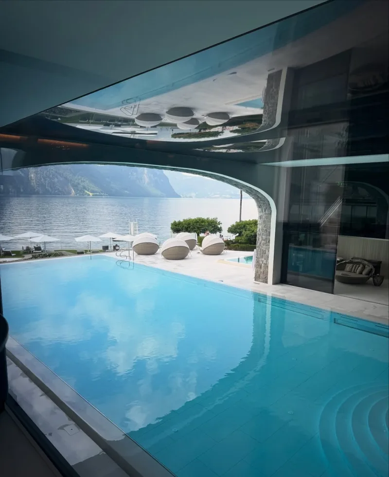 Η Halle Berry απολαμβάνει τις διακοπές της στο Park Hotel Vitznau στην Ελβετία.