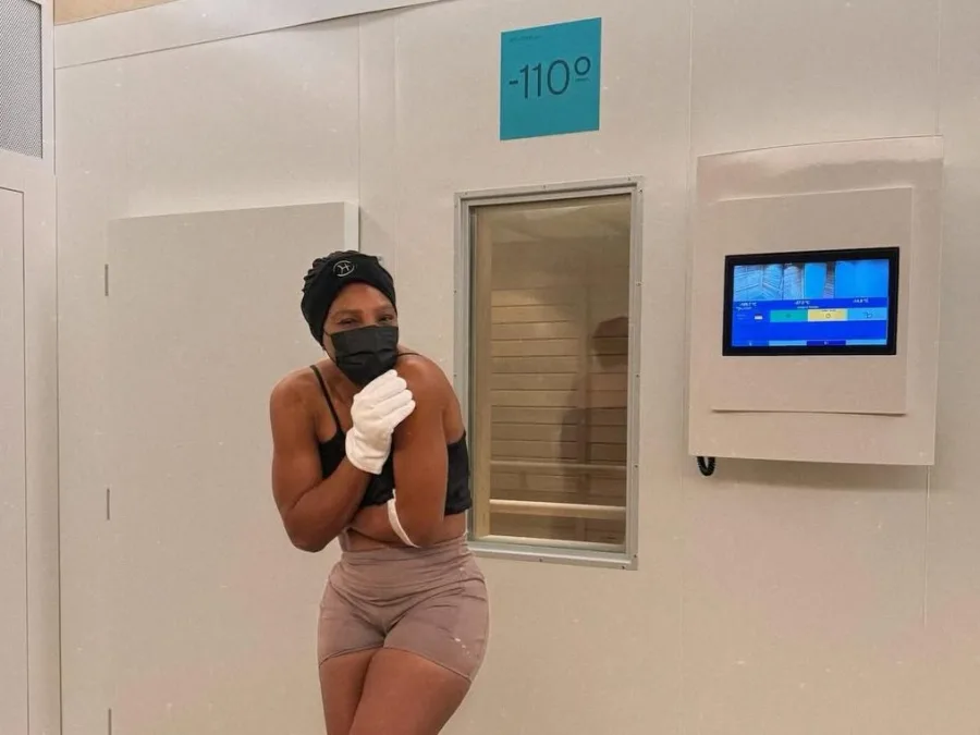 Η Serena Williams κάνει κρυοθεραπεία στους -110°C μετά τη γέννηση του παιδιού της.