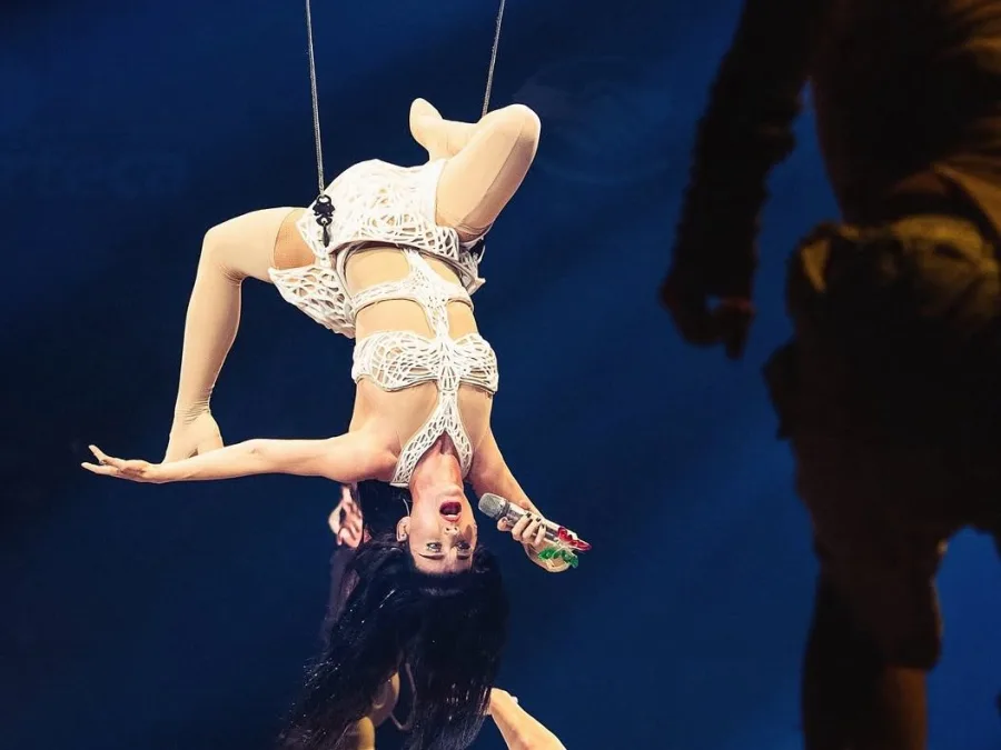 Η Katy Perry στη σκηνή του Lifetimes World Tour στο Σίδνεϊ.