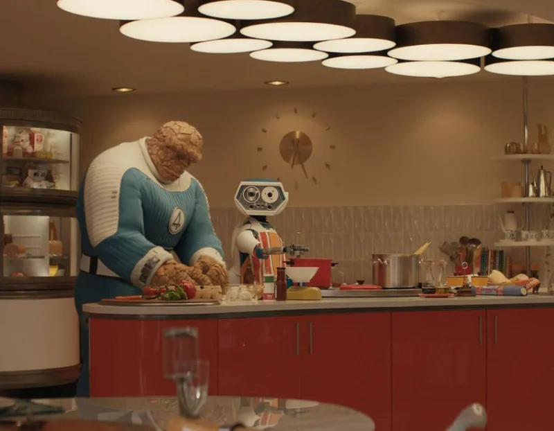 Αφίσα ή προωθητικό υλικό της ταινίας της Marvel, The Fantastic Four: First Steps.