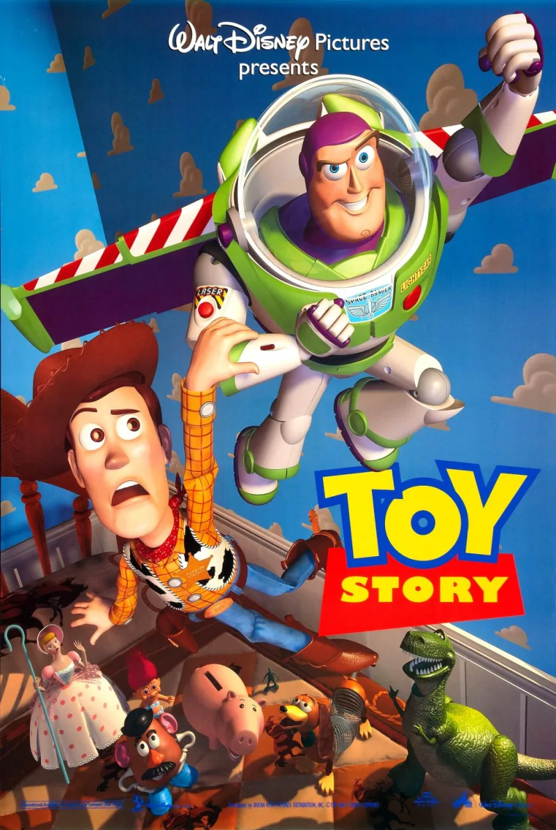 Αφίσα της ταινίας Toy Story με τον Woody και τον Buzz Lightyear.