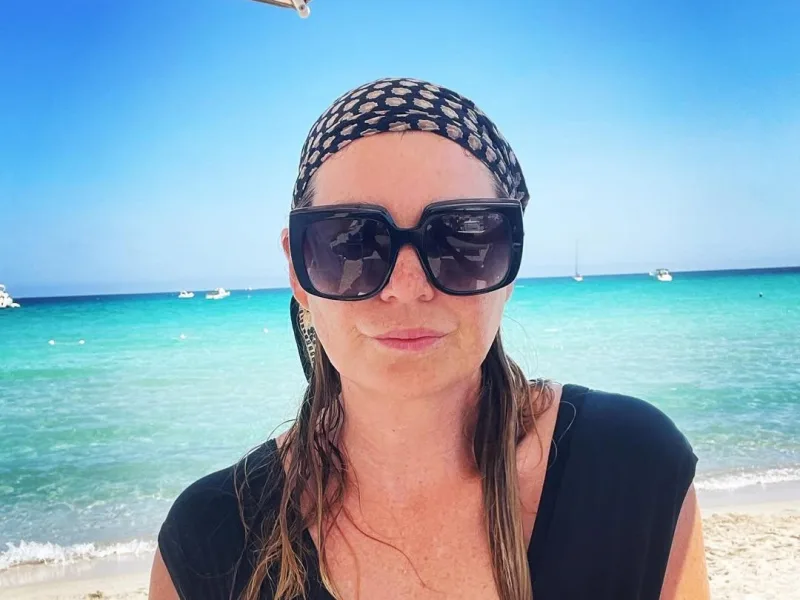 Η ηθοποιός Ellen Pompeo από το Grey's Anatomy σε φωτογραφία από τον προσωπικό της λογαριασμό στο Instagram.