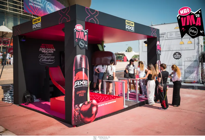 Περίπτερο της Axe στο Mad VMA Village Festival από την ΔΕΗ.